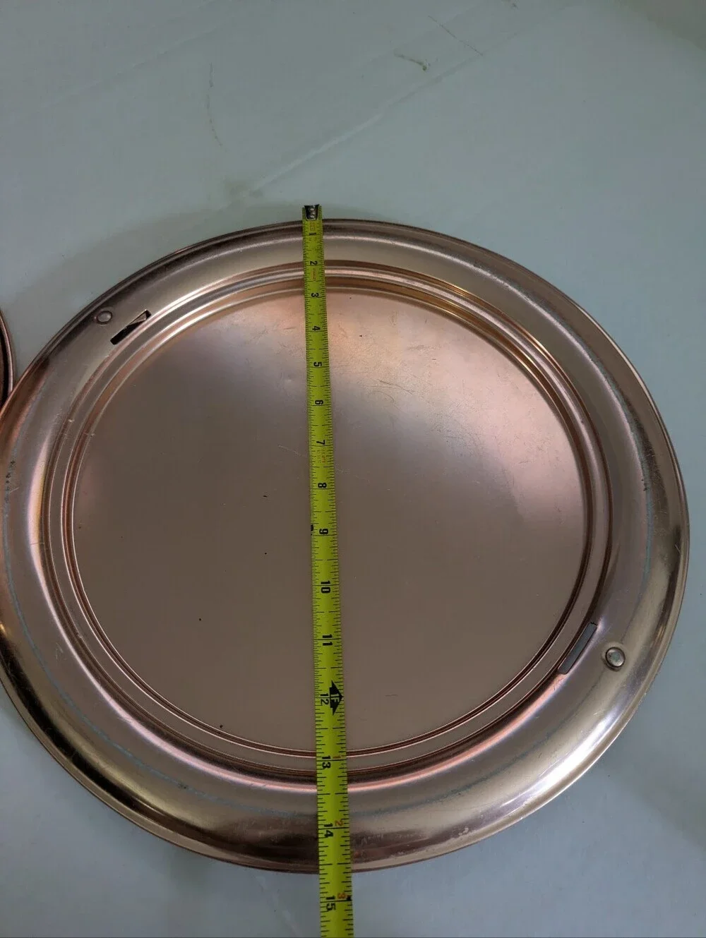 Mid- century copper aluminum cake carrier. West Bend Brand.